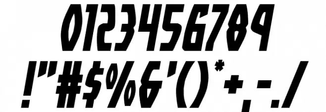 Yankee Clipper Semi-Italic Font OTHER CHARS