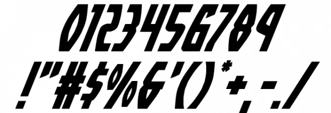Yankee Clipper Super-Italic Font OTHER CHARS