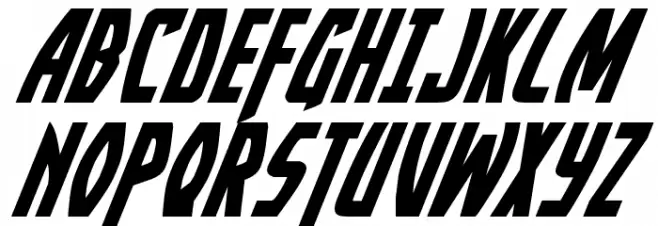 Yankee Clipper Super-Italic 字体 大写