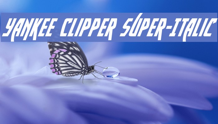 Yankee Clipper Super-Italic Example 2