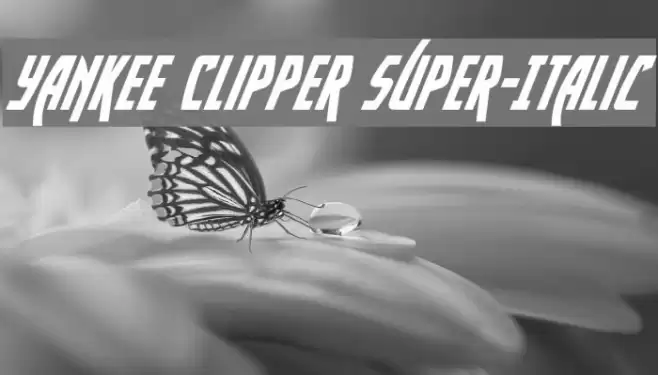 Yankee Clipper Super-Italic Font examples