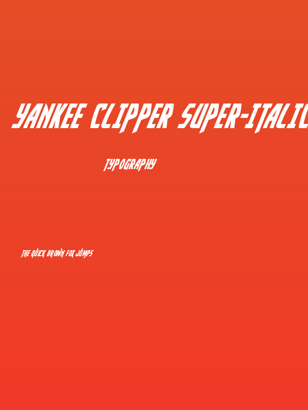 Yankee Clipper Super-Italic Poster