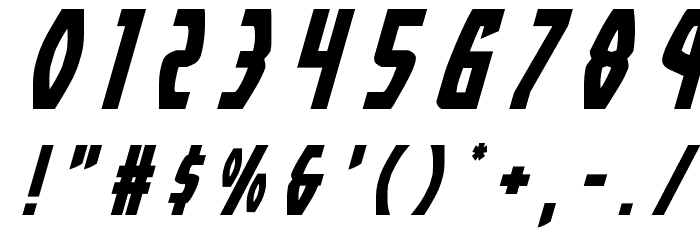 Yankee Clipper Title Italic Font OTHER CHARS