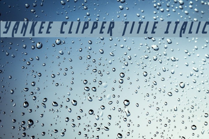 Yankee Clipper Title Italic Font examples
