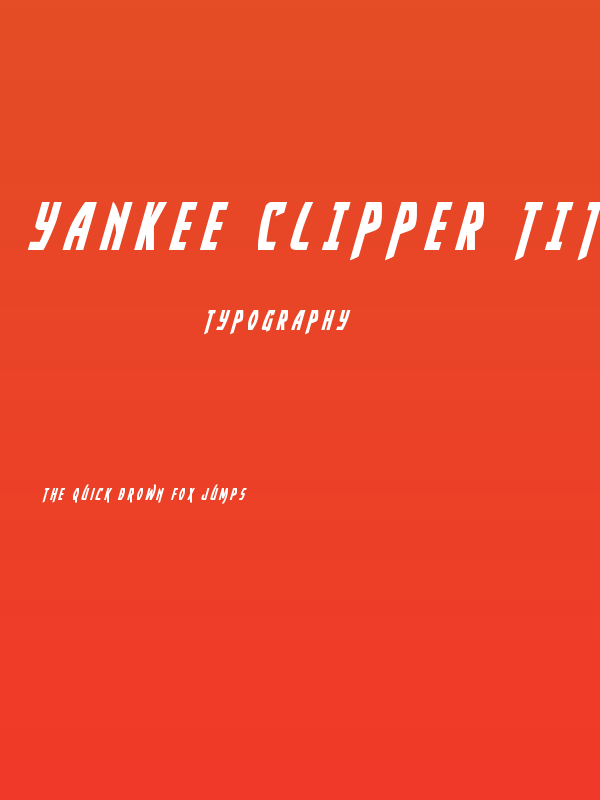 Yankee Clipper Title Italic Poster