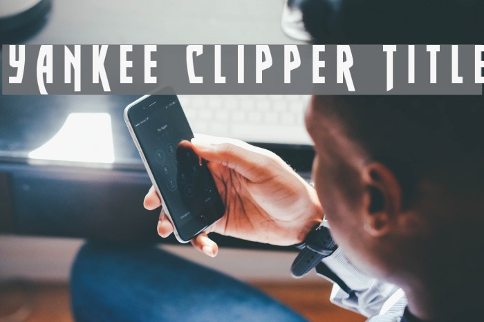 Yankee Clipper Title Font examples