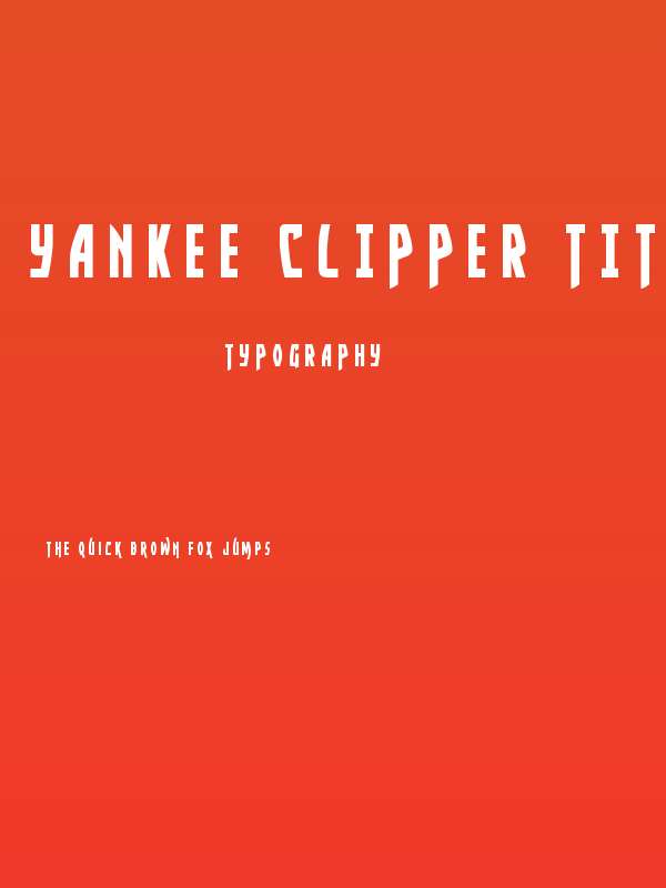 Yankee Clipper Title Poster