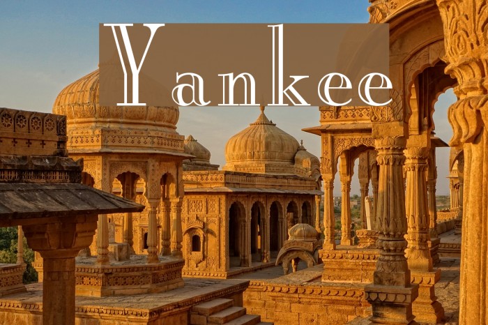Yankee Font examples