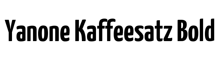 Yanone Kaffeesatz Bold Font