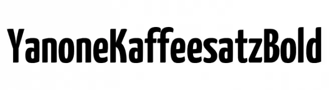 Yanone Kaffeesatz Bold  font caratteri gratis