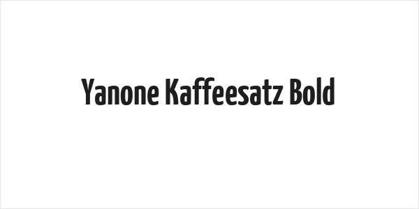 Yanone Kaffeesatz Bold Logo