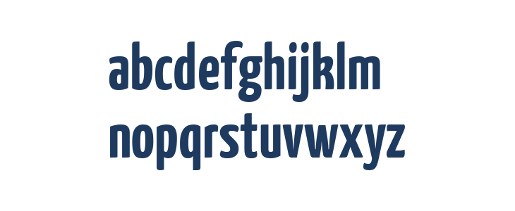 Yanone Kaffeesatz Bold Lowercase