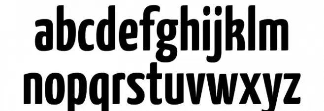 Yanone Kaffeesatz Bold Schriftart Kleinbuchstaben
