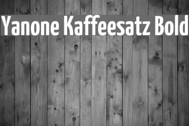 Yanone Kaffeesatz Bold Font examples
