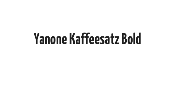 Yanone Kaffeesatz Bold Logo