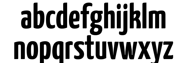 Yanone Kaffeesatz Bold Font LOWERCASE