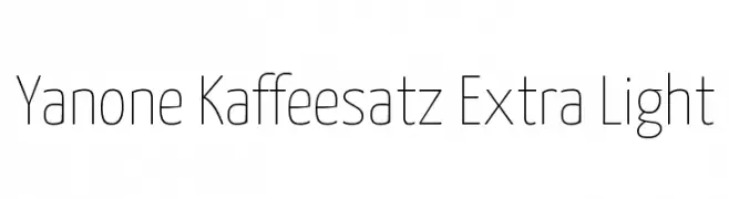 Yanone Kaffeesatz Extra Light  Fuentes Gratis Descargar