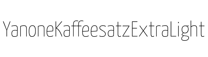 Yanone Kaffeesatz Extra Light  baixar fontes gratis