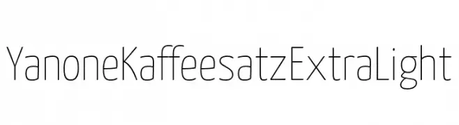 Yanone Kaffeesatz Extra Light  免费字体下载