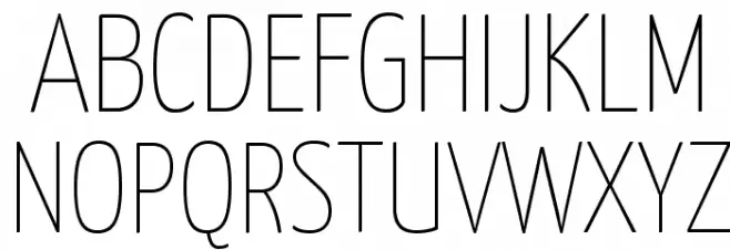 Yanone Kaffeesatz Extra Light Schriftart Groß