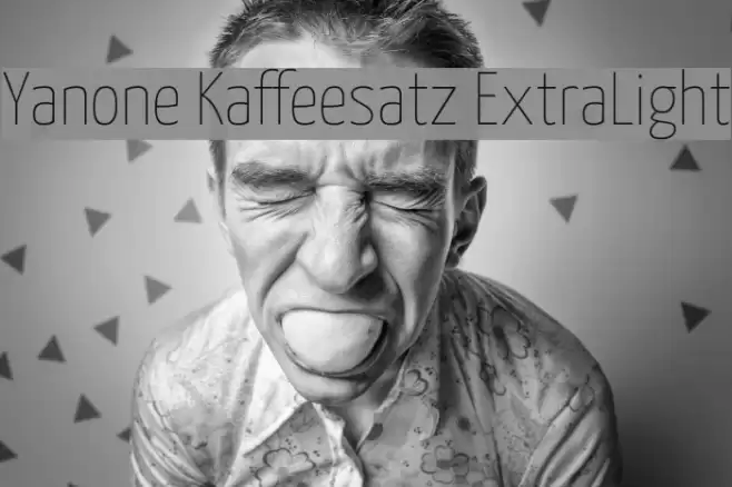 Yanone Kaffeesatz ExtraLight Font examples