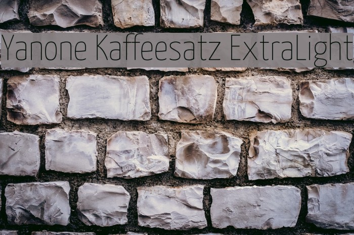 Yanone Kaffeesatz ExtraLight Font examples
