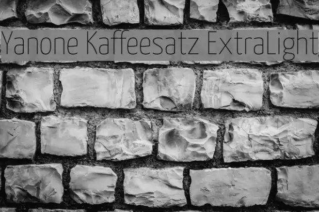 Yanone Kaffeesatz ExtraLight Font examples