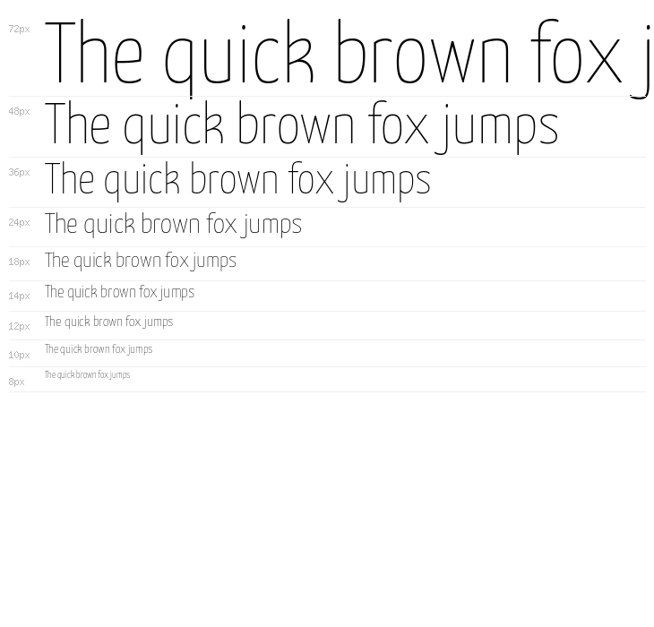 Yanone Kaffeesatz ExtraLight Waterfall