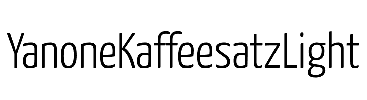 Yanone Kaffeesatz Light  Fuentes Gratis Descargar