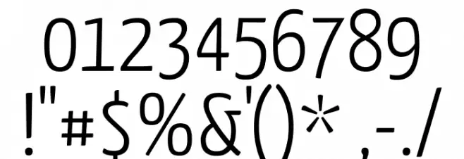 Yanone Kaffeesatz Light Font OTHER CHARS