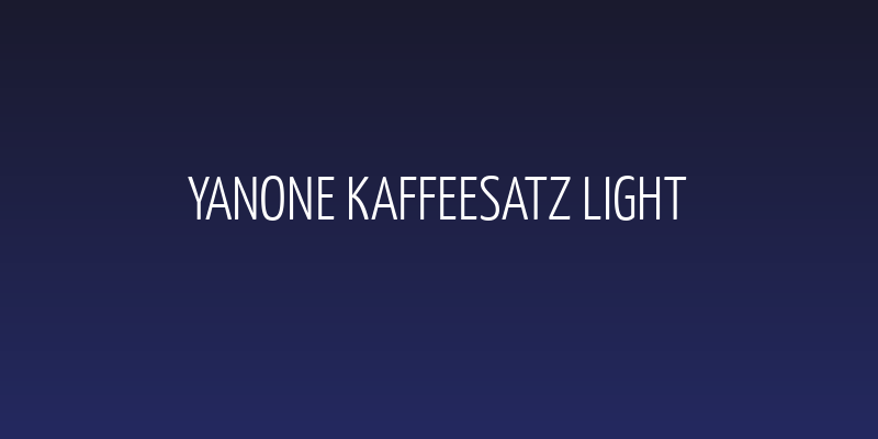 Yanone Kaffeesatz Light Social Header