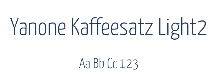 Yanone Kaffeesatz Light2