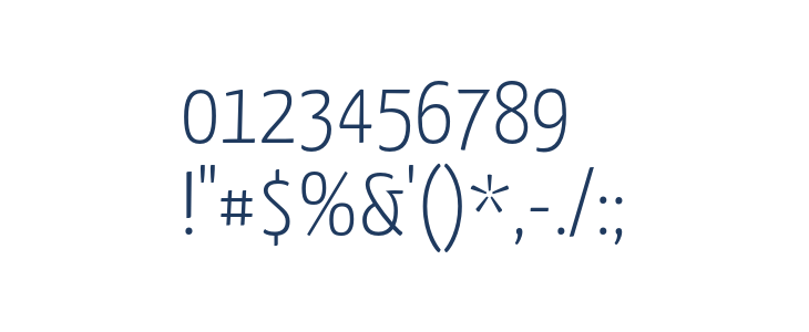 Yanone Kaffeesatz Light2 Other Characters