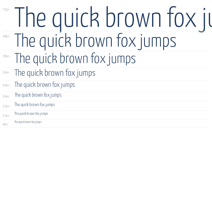 Yanone Kaffeesatz Light2 Waterfall