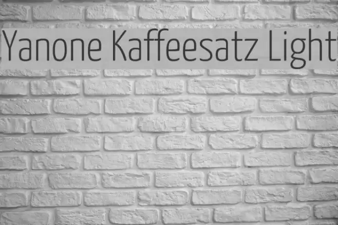 Yanone Kaffeesatz Light Fonte examples