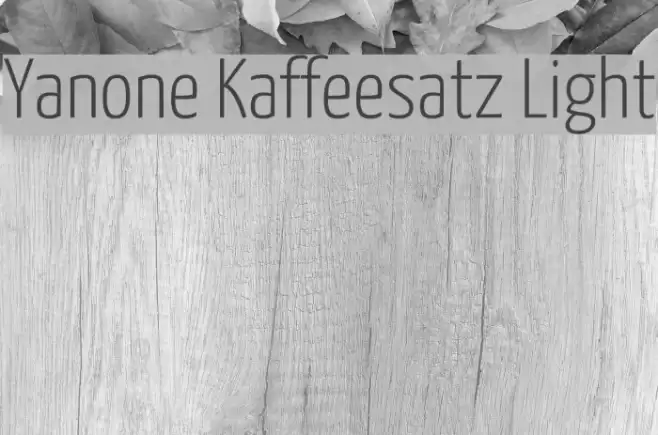 Yanone Kaffeesatz Light Fonte examples