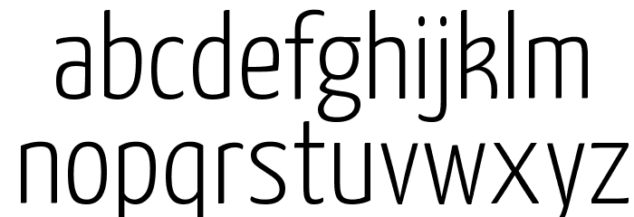 Yanone Kaffeesatz Light Font LOWERCASE