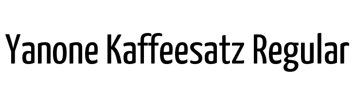 Yanone Kaffeesatz Regular Font