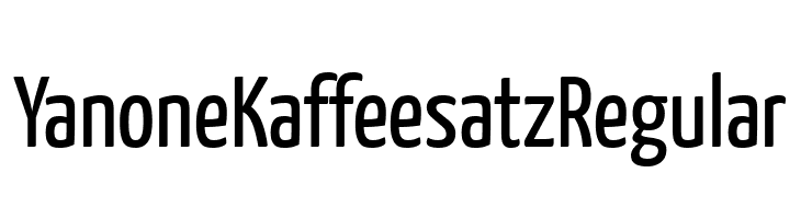 Yanone Kaffeesatz Regular  font caratteri gratis
