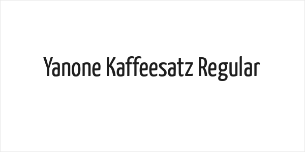 Yanone Kaffeesatz Regular Logo
