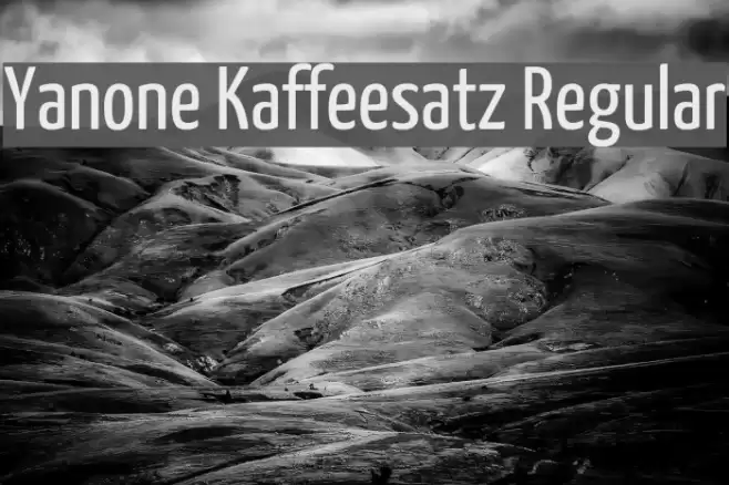 Yanone Kaffeesatz Regular Font examples