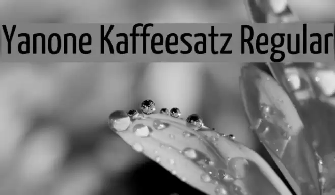 Yanone Kaffeesatz Regular Font examples