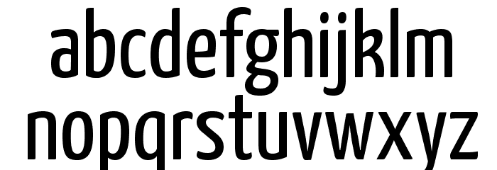Yanone Kaffeesatz Regular Font LOWERCASE