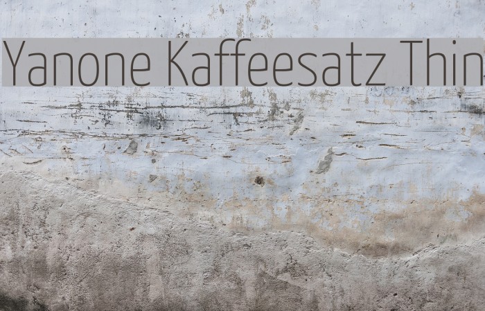 Yanone Kaffeesatz Thin Font examples