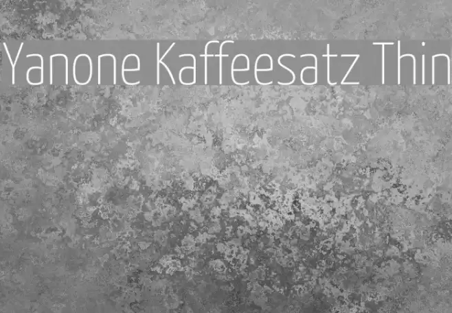 Yanone Kaffeesatz Thin Font examples