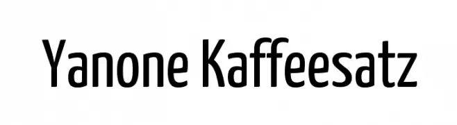 Yanone Kaffeesatz  नि: शुल्क फ़ॉन्ट्स डाउनलोड