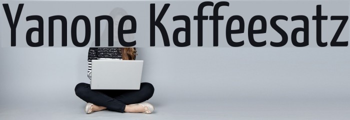 Yanone Kaffeesatz Schriftart examples