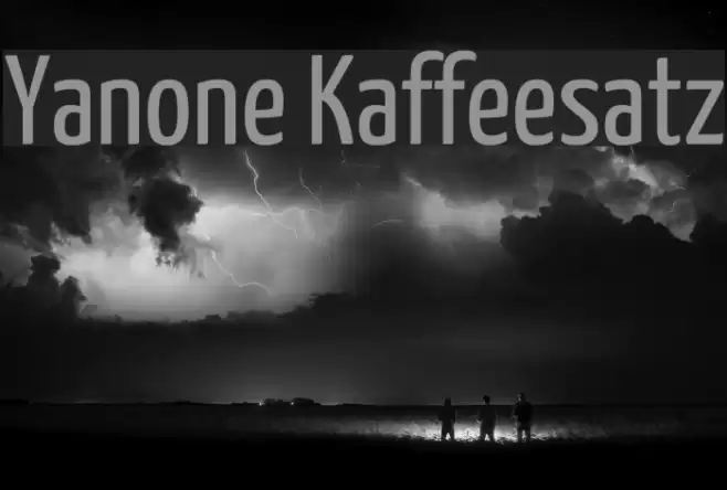 Yanone Kaffeesatz Schriftart examples