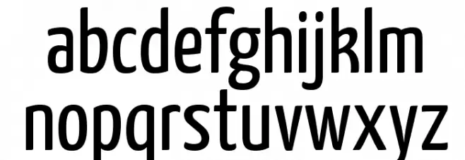 Yanone Kaffeesatz Schriftart Kleinbuchstaben