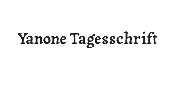 Yanone Tagesschrift Logo